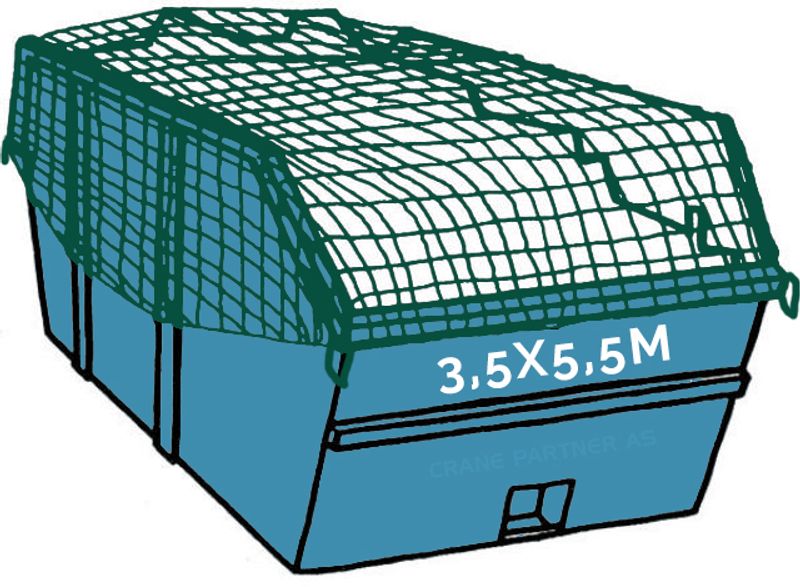 Containernett 3,5 x 5,5m maske 45mm, 5mm tau